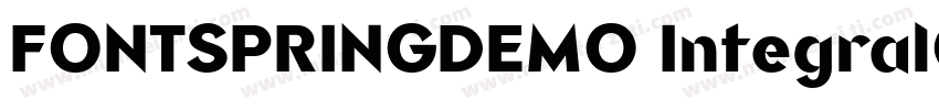 FONTSPRINGDEMO IntegralCFExtraBoldI字体转换